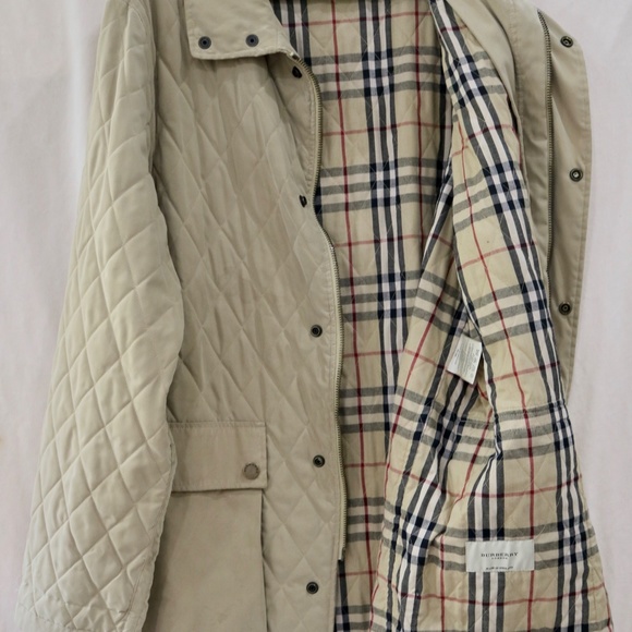 Burberry London Quilted Puffer Car Coat in Stone Tan Size XL - Picture 3 of 5